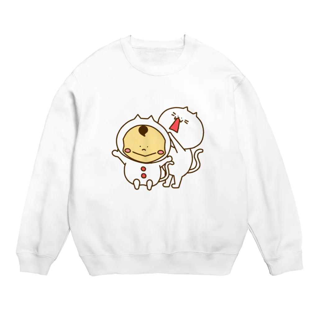 もしもしパークのねこ×ベイビー Crew Neck Sweatshirt