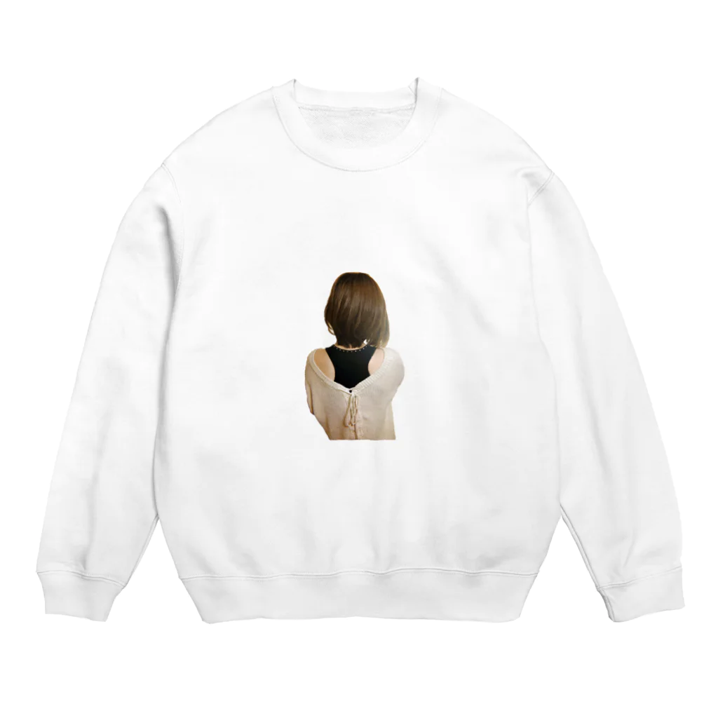 Rena❀の後ろ姿の女性 Crew Neck Sweatshirt