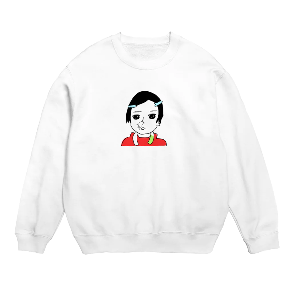 餃子の鼻水出る Crew Neck Sweatshirt