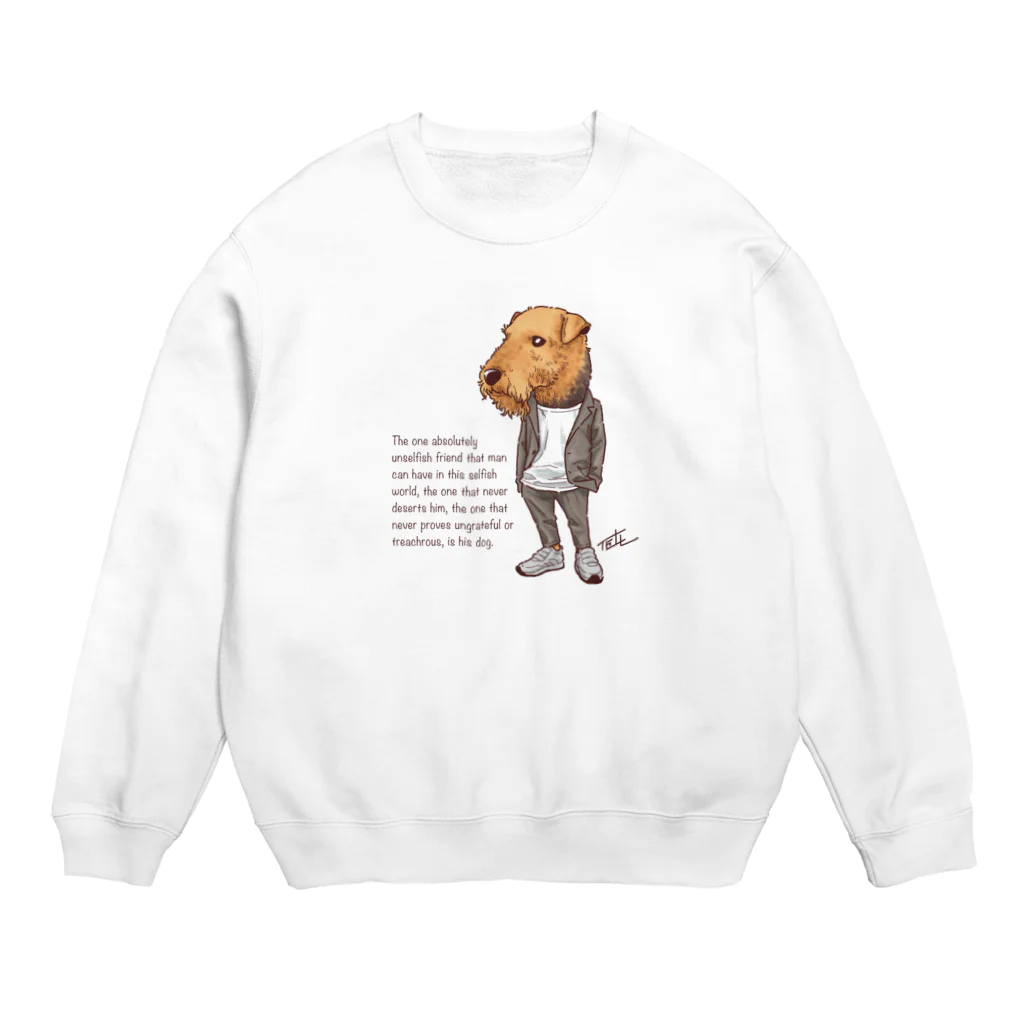 愛犬描処 プルーデンスのおしゃれエアデール Crew Neck Sweatshirt