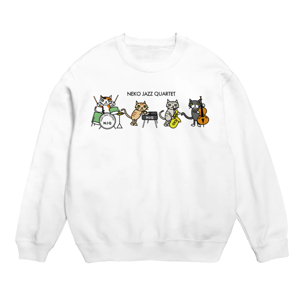 saxfactionのネコジャズカルテット Crew Neck Sweatshirt