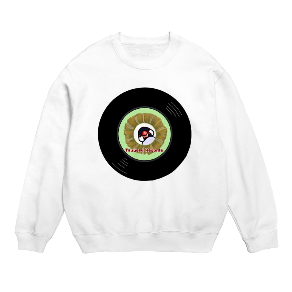 レコードの巣のつぼ巣レコード桜文鳥 Crew Neck Sweatshirt