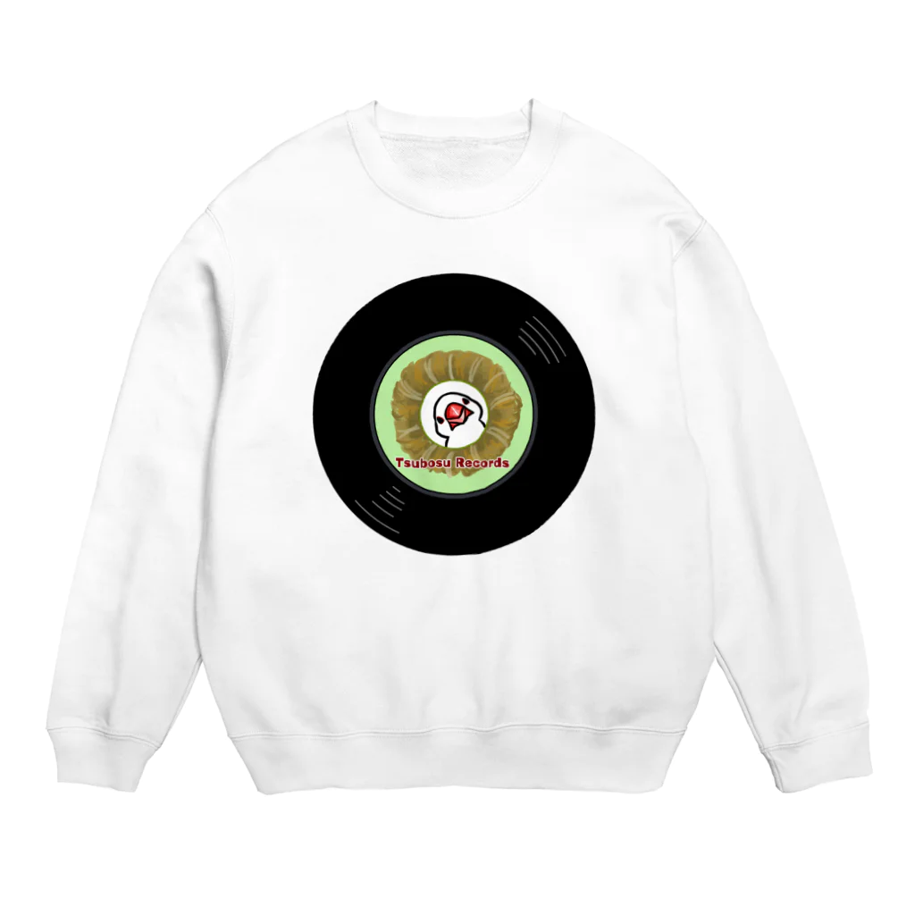 レコードの巣のつぼ巣レコード白文鳥 Crew Neck Sweatshirt