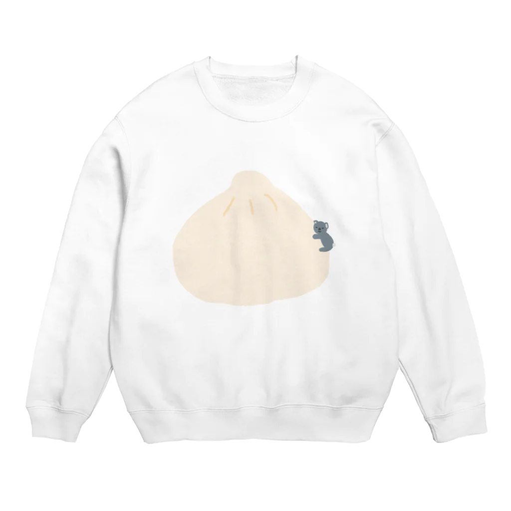 だらだらコアラの肉まんにくっついてだらだらするコアラ Crew Neck Sweatshirt