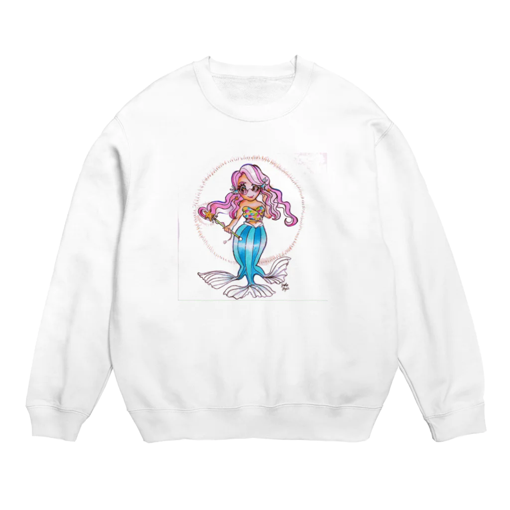 Miho Fuji 藤井美穂のアニメ調アマビエ様 Crew Neck Sweatshirt