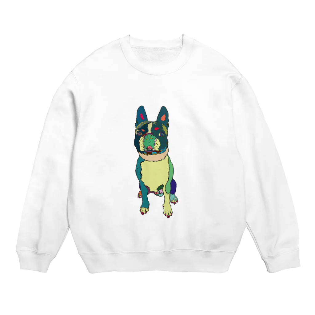 Park a Holic Bostonterrierのボストンテリアのセブン君 Park a Holic Bostonterrier Crew Neck Sweatshirt