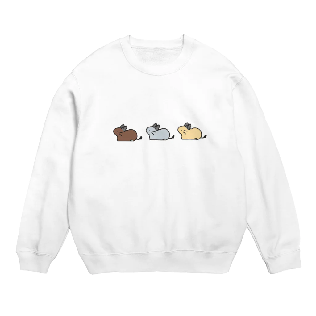 薺(nazuna)@デグーのチシャのアグーチ＆ブルー＆サンド デグー Crew Neck Sweatshirt