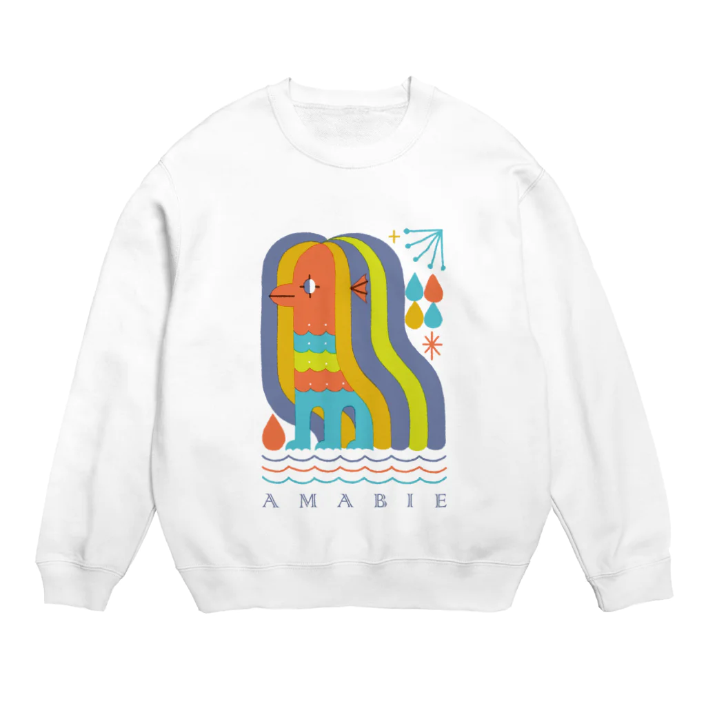 サタケシュンスケ｜イラストレーターのアマビエ Crew Neck Sweatshirt