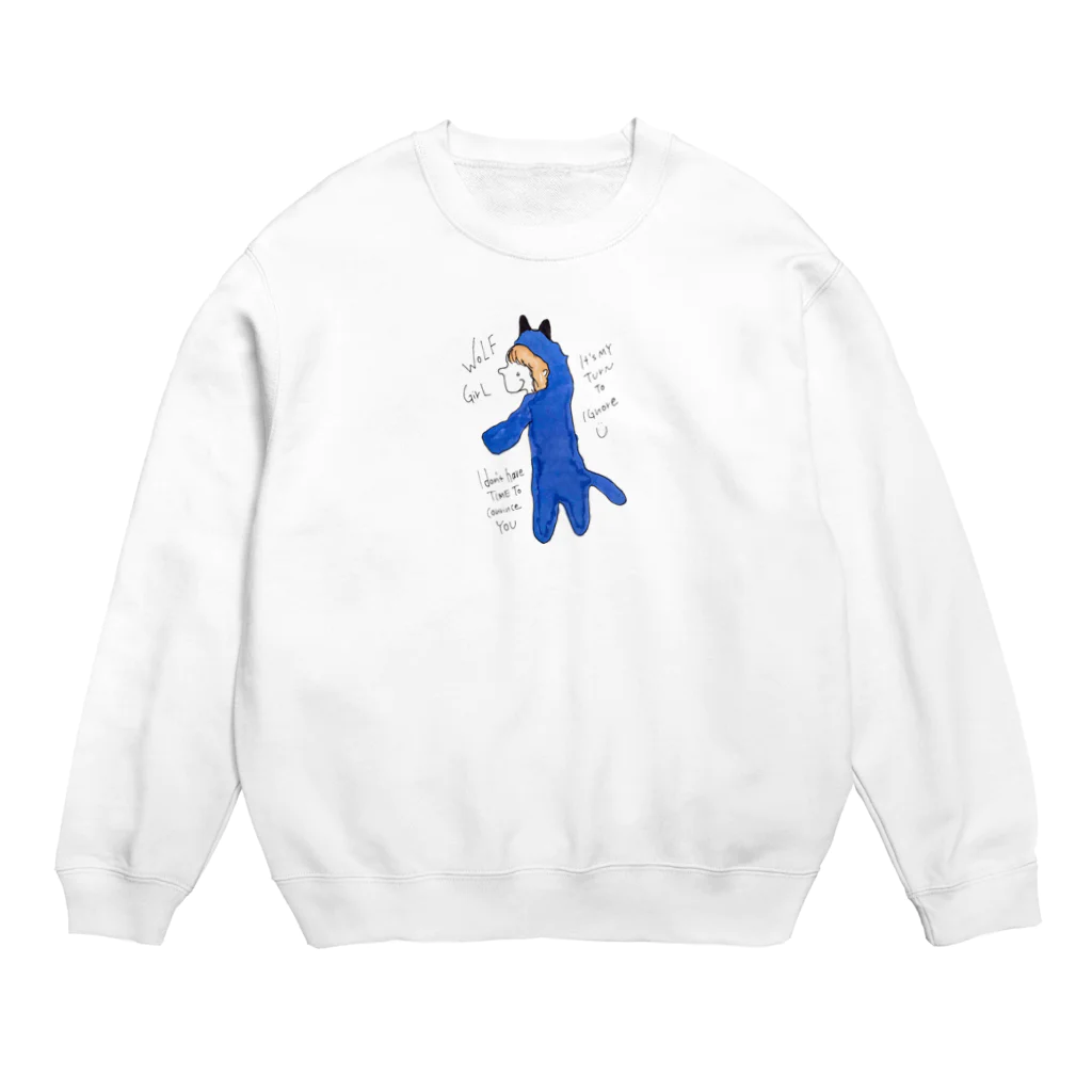 Flower Coyote のwolf girl  Crew Neck Sweatshirt