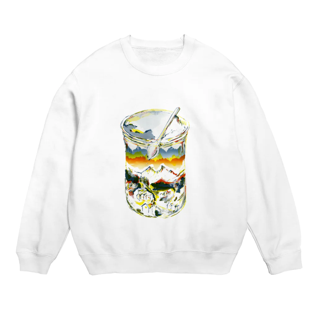 蝸牛のwinter memory in the bottle Crew Neck Sweatshirt