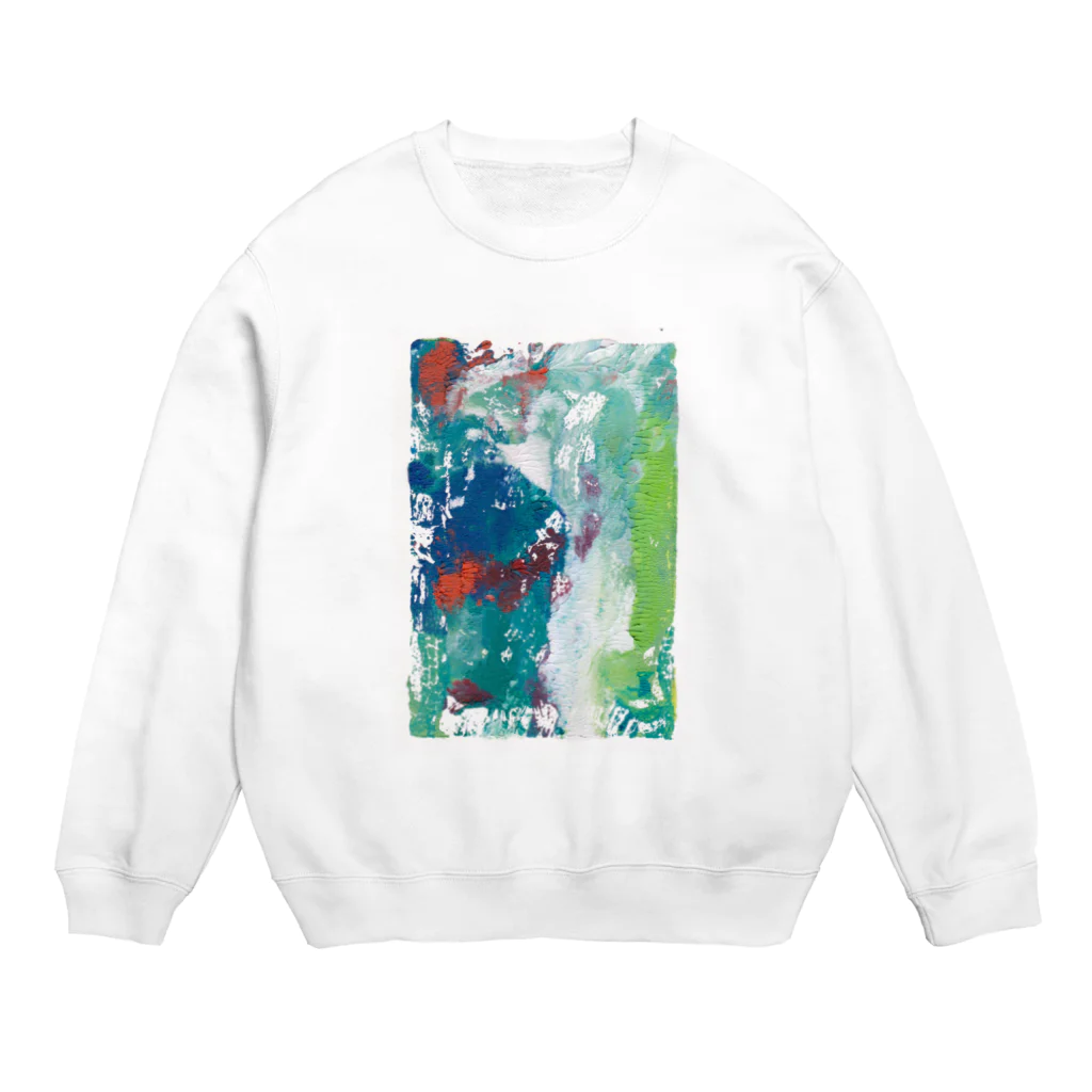 あすかの抽象的版画 Crew Neck Sweatshirt