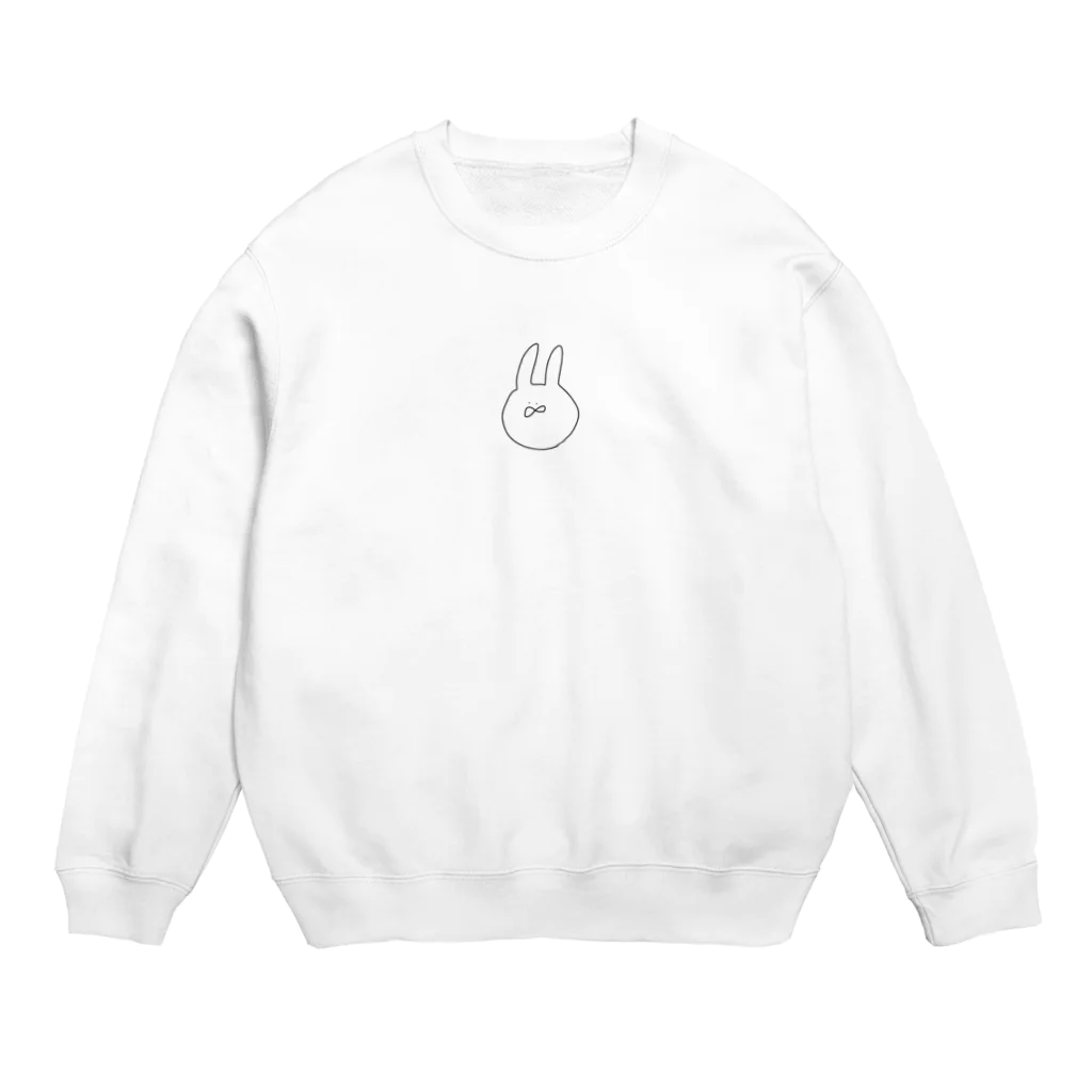 おこじょは白いのましろ-顔面 Crew Neck Sweatshirt