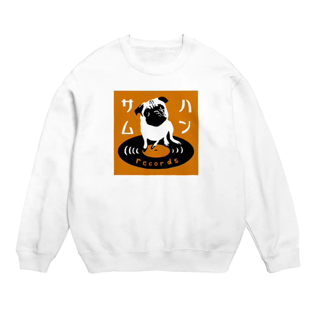 ハンサムレコーズ（湘南レコーズ）のハンサムレコードロゴ（黄色） Crew Neck Sweatshirt