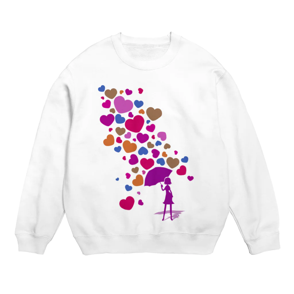 AURA_HYSTERICAのFalling_in_Love Crew Neck Sweatshirt