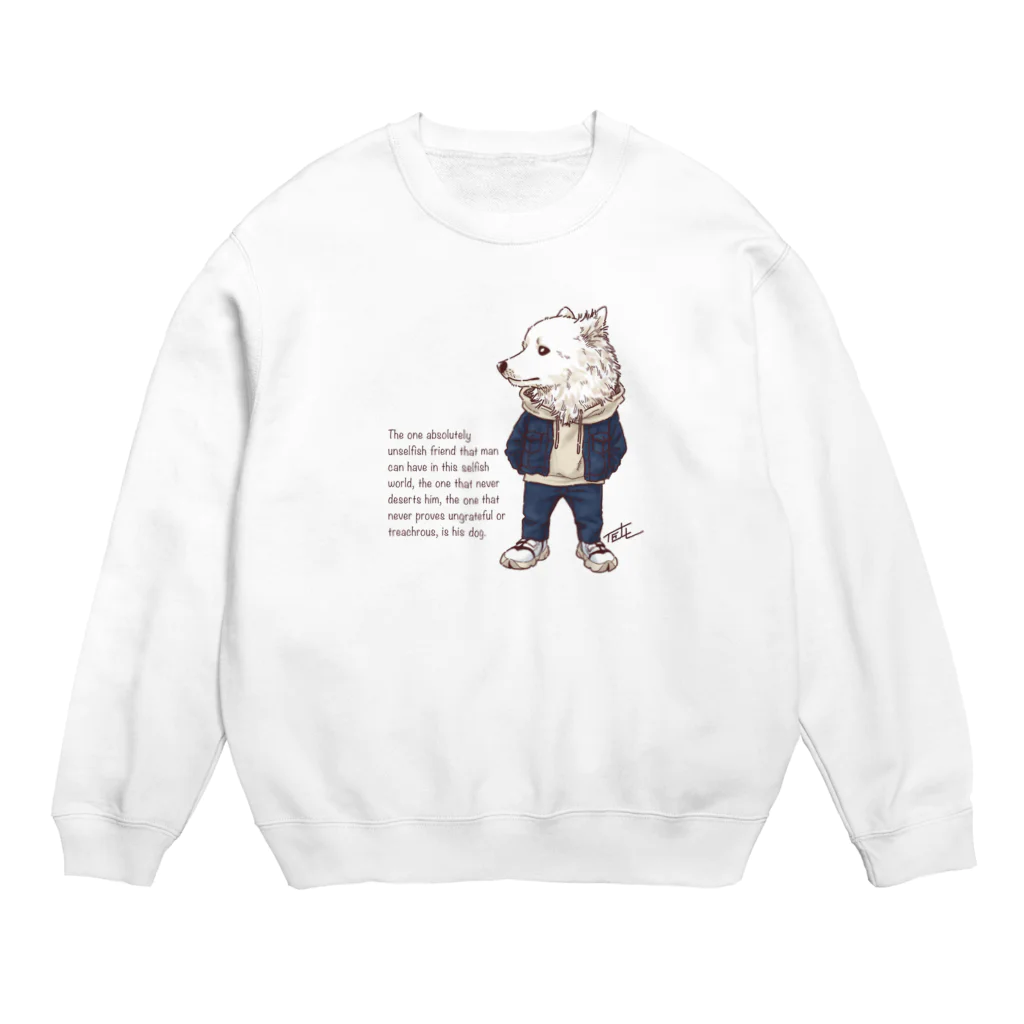 愛犬描処 プルーデンスのおしゃれサモエド Crew Neck Sweatshirt