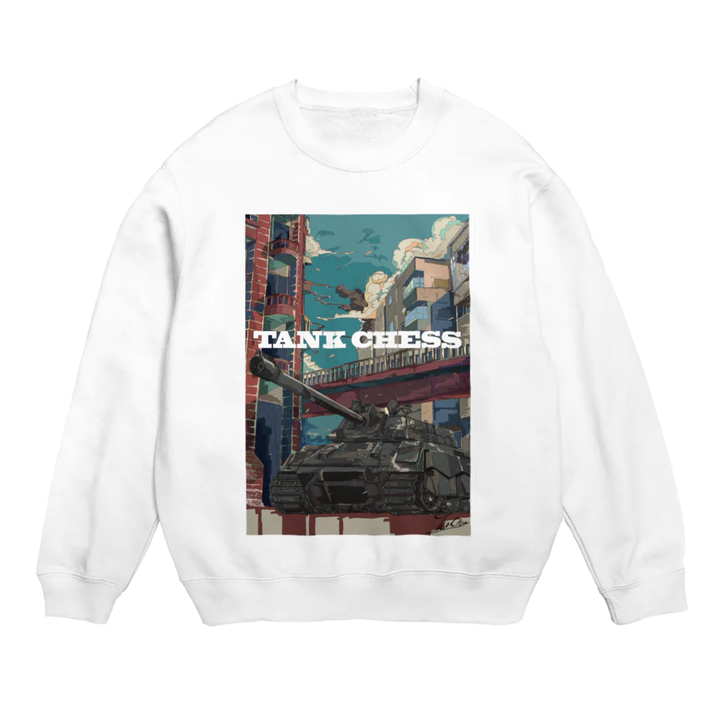 jonasan@うちばこやのTank  chess Crew Neck Sweatshirt