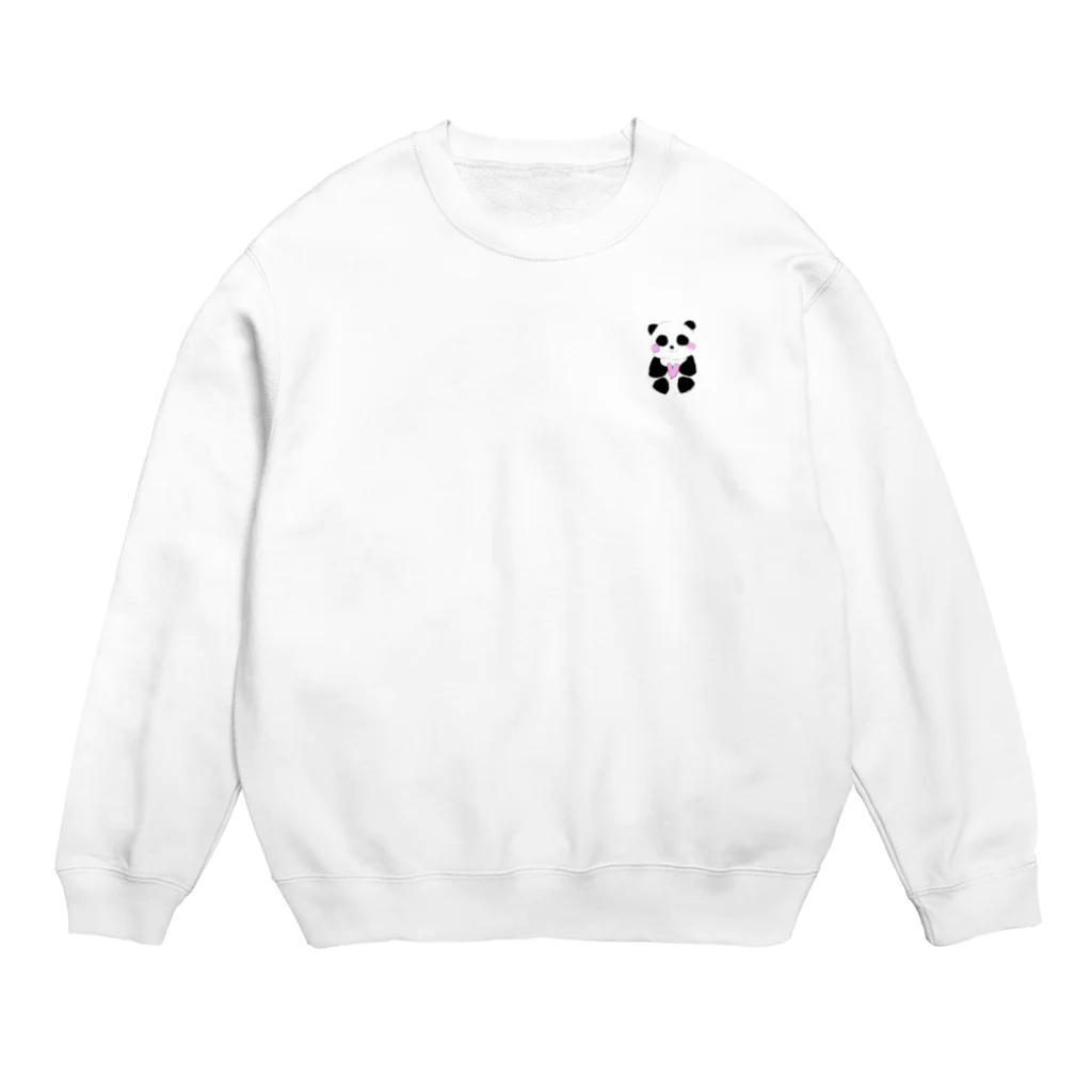 Japanese_NomadのPanda with love  Crew Neck Sweatshirt