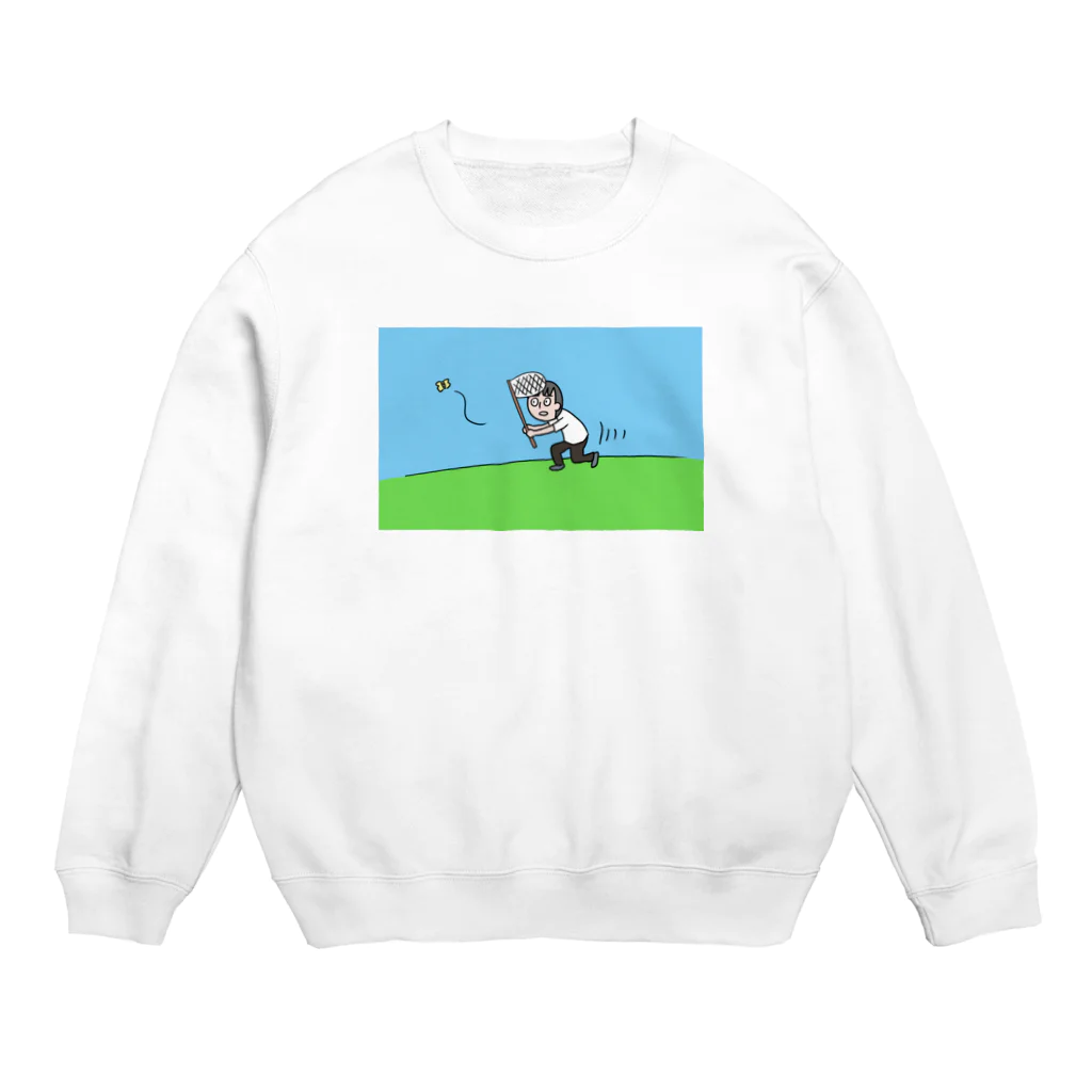 斎藤充博のちょうちょをつかまえる Crew Neck Sweatshirt