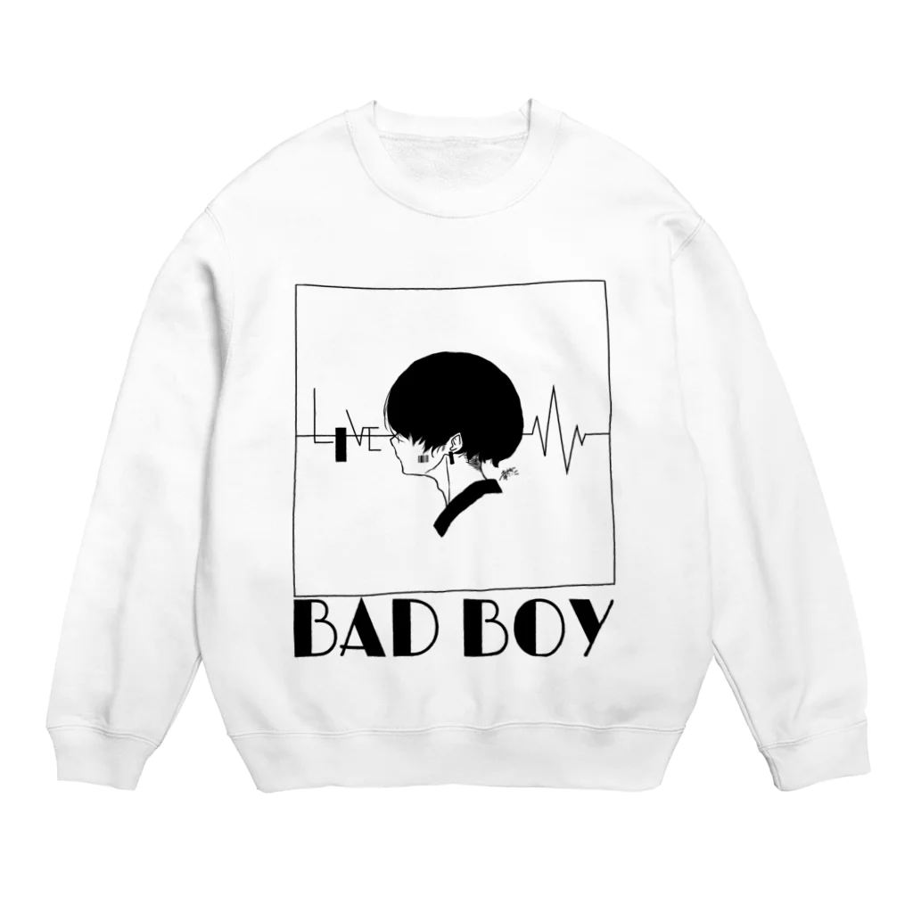 幸せを探す部屋のBAD BOY (復刻版) Crew Neck Sweatshirt