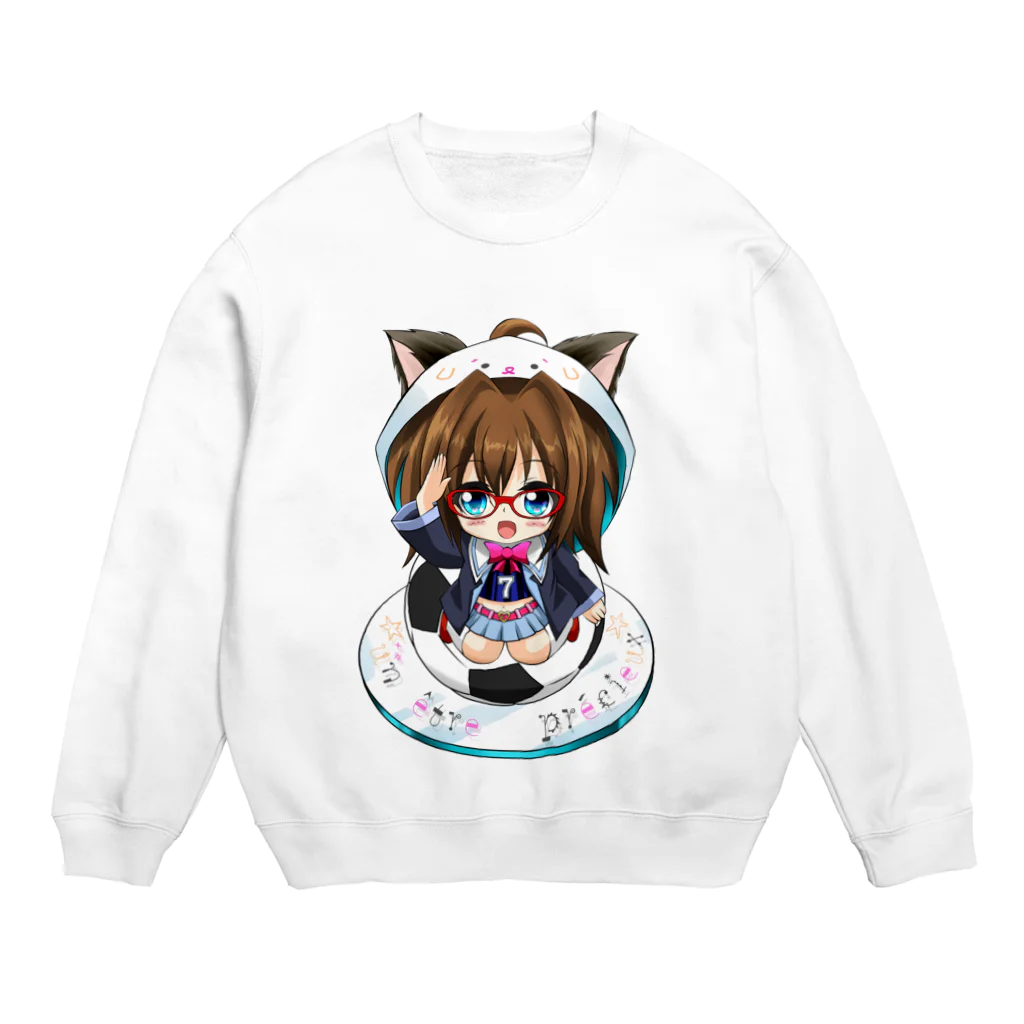 みくる（瑞井見來）の眼鏡キャラ Crew Neck Sweatshirt