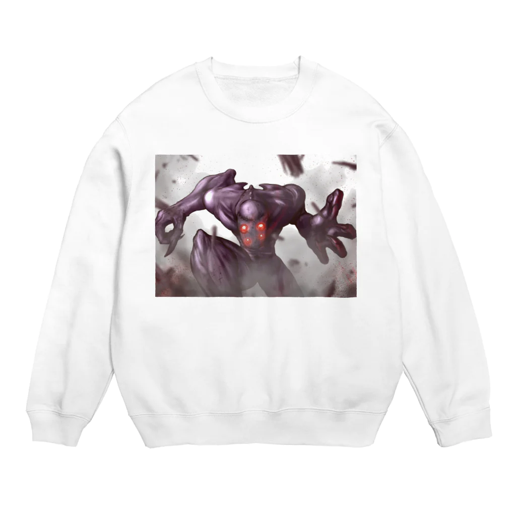 ドリルあたまの切り裂き魔っぽいの。 Crew Neck Sweatshirt