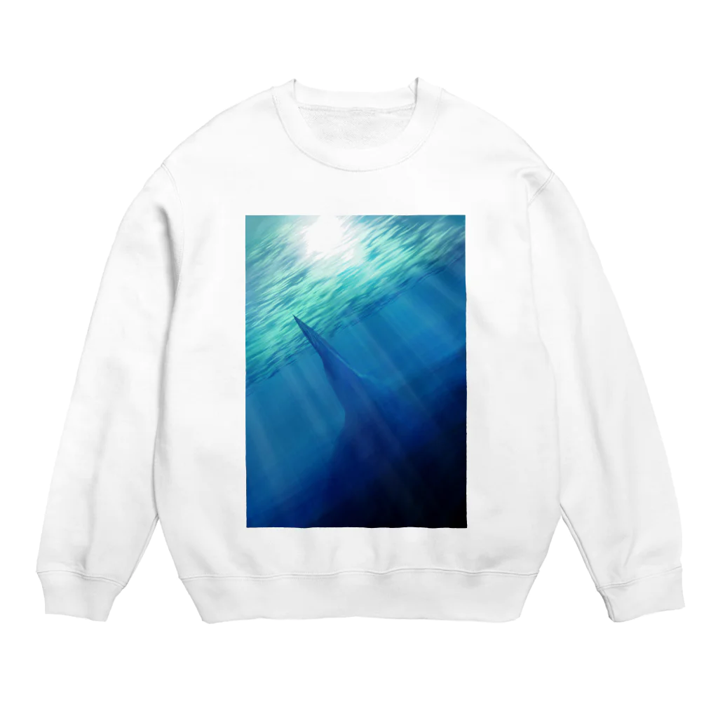 ドリルあたまの海の底より迫るもの。 Crew Neck Sweatshirt