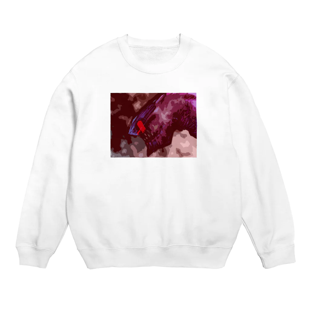 ドリルあたまのブルードラゴン Crew Neck Sweatshirt