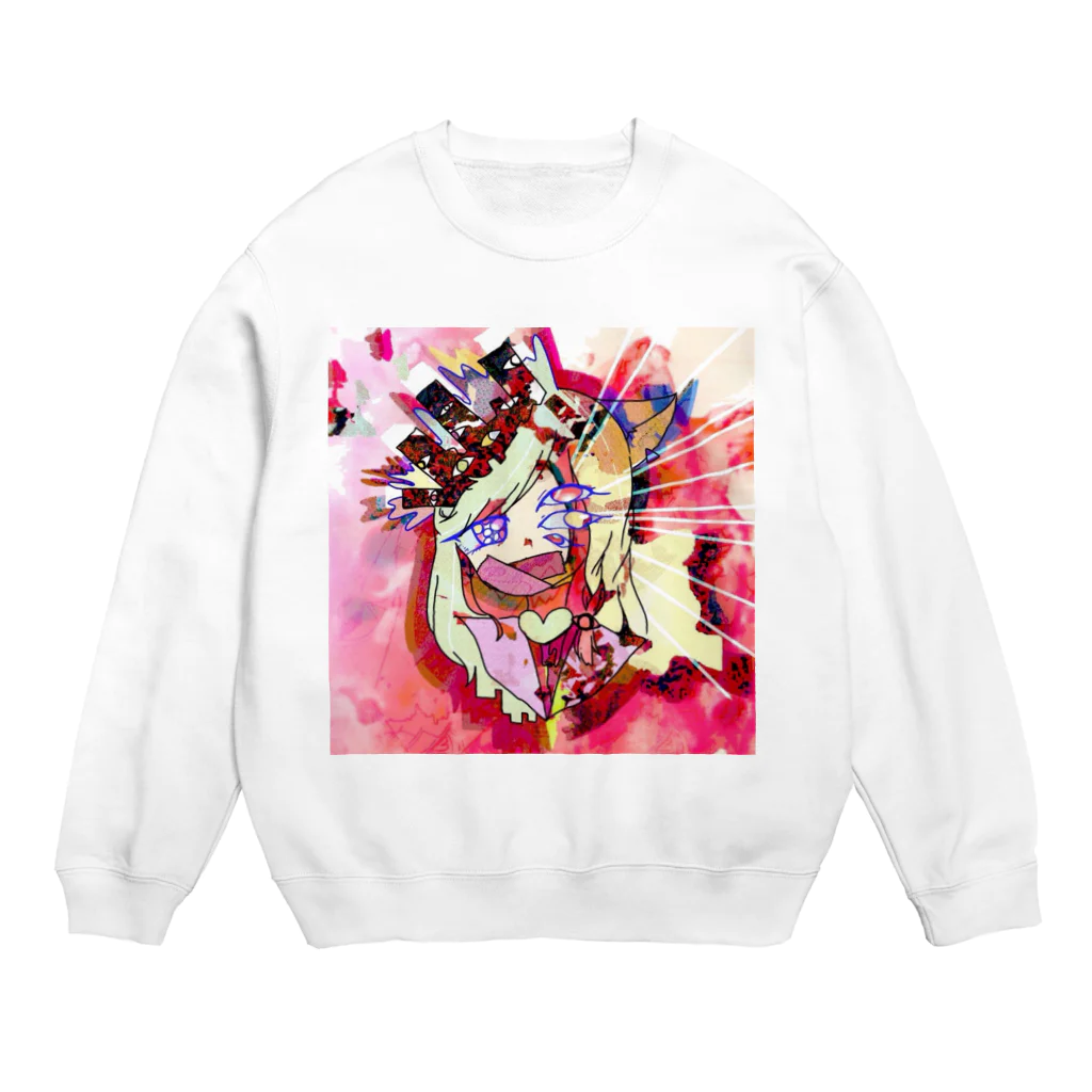 だぶりゅー^p^の溶けた監視 Crew Neck Sweatshirt