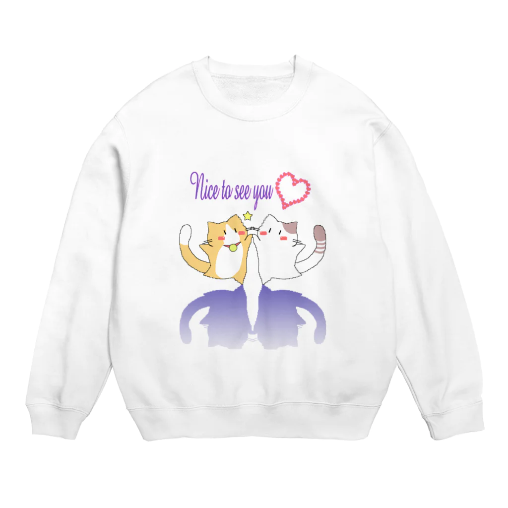 コロコロねこのねこたまお久しぶり！ Crew Neck Sweatshirt