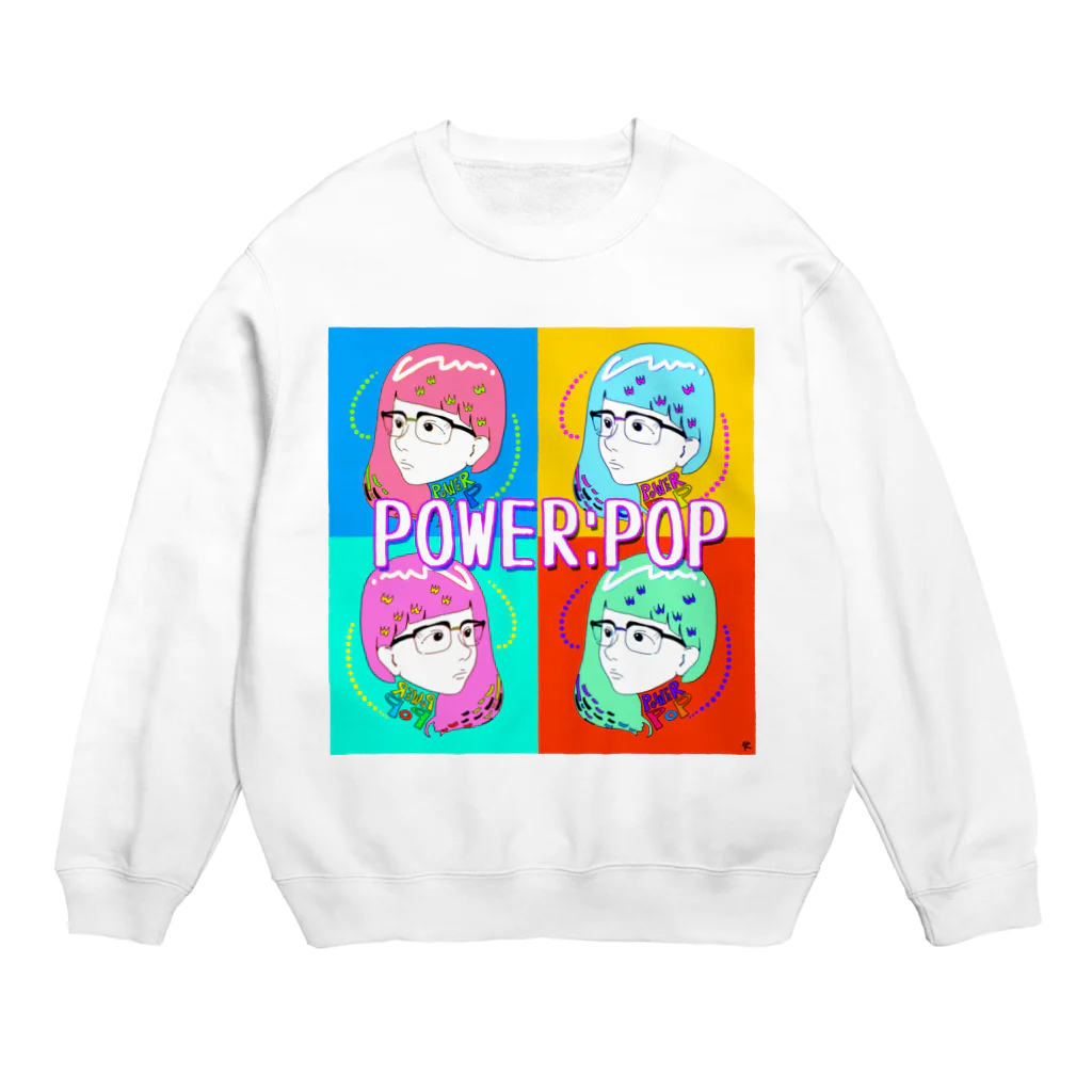 なで肩うさぎの美香堂のPOWER POP GIRL Crew Neck Sweatshirt