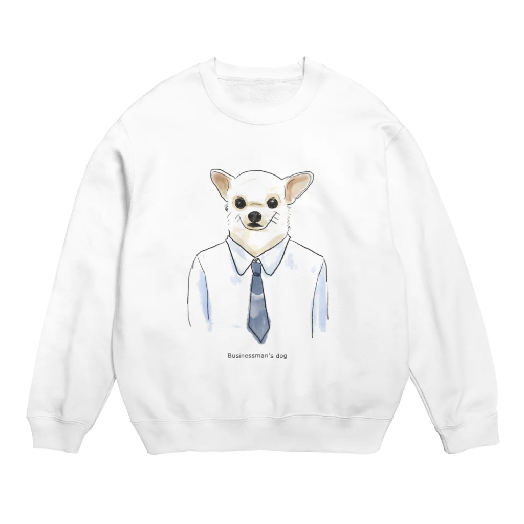 mogula@修行中の働く犬 Crew Neck Sweatshirt