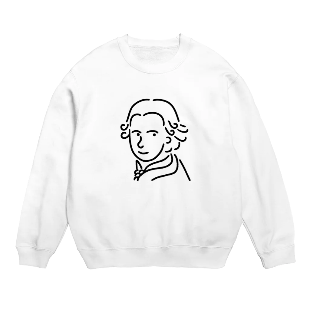 Aliviostaのモーツァルト イラスト 3 Crew Neck Sweatshirt