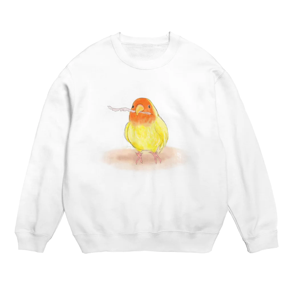 まめるりはことりのコザクラインコ　レイ【まめるりはことり】 Crew Neck Sweatshirt