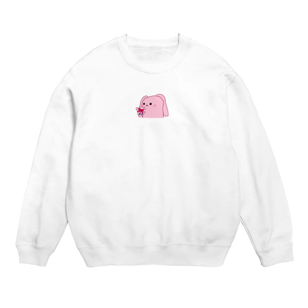 うしゃあしゃのお店のこんぺいとうをつつむうしゃあしゃ Crew Neck Sweatshirt