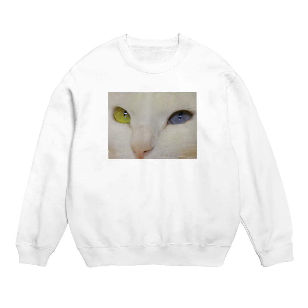 小林　zincのオッドアイcat Crew Neck Sweatshirt