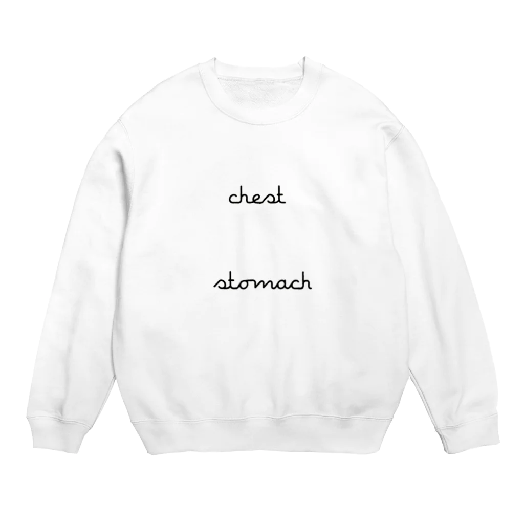 mishopa.のchest_stomach Crew Neck Sweatshirt