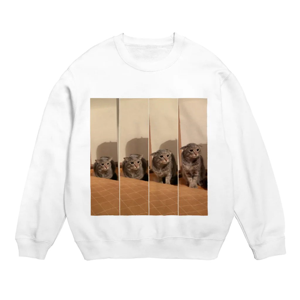 Mihoのとらちゃぼんイカミミモドキ(オトナ) Crew Neck Sweatshirt