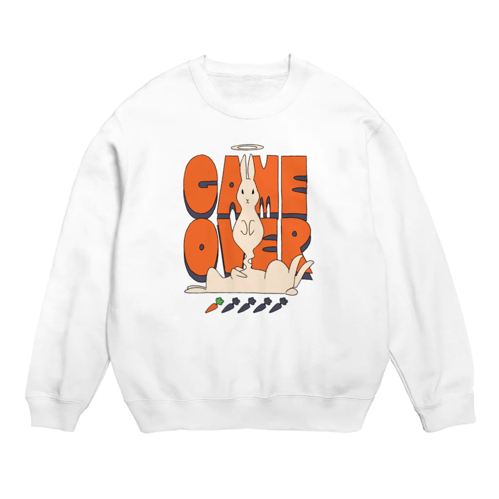 ねこぜもんのGAME OVER Crew Neck Sweatshirt