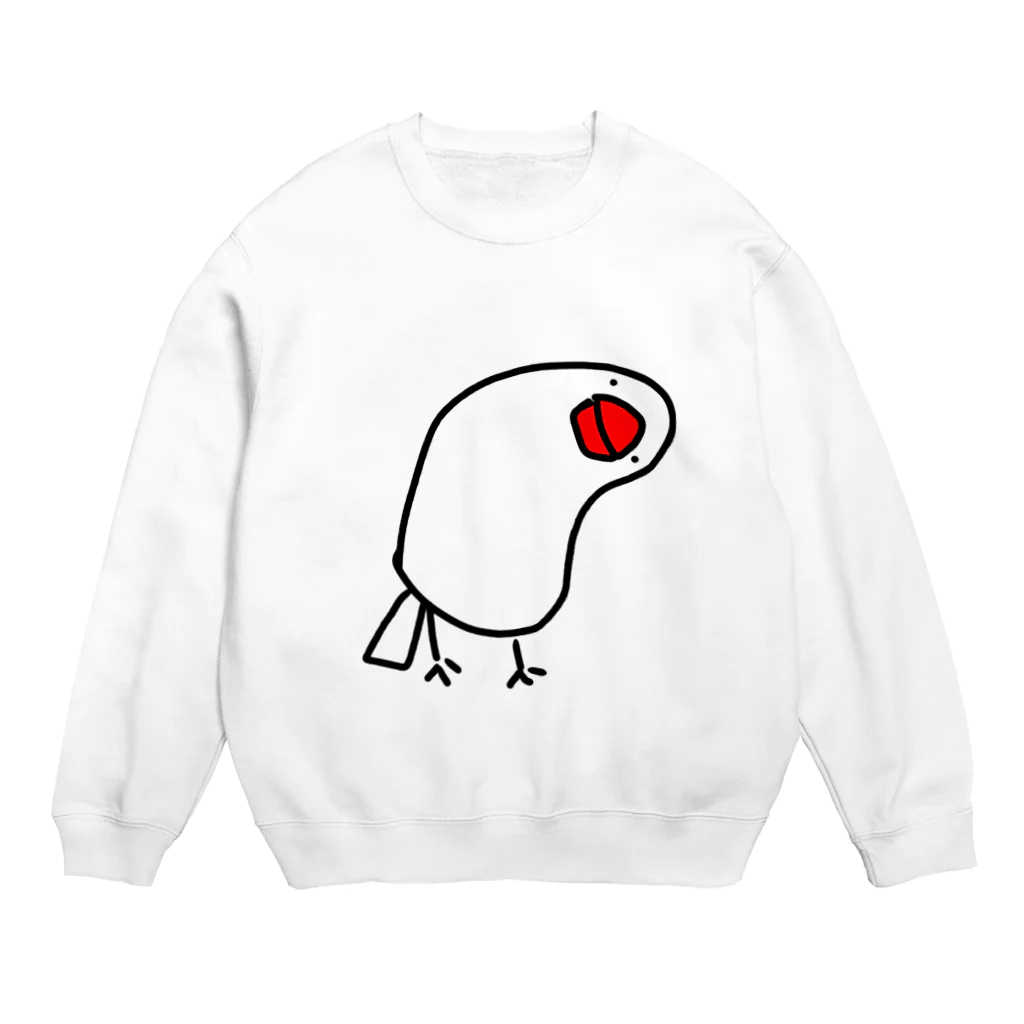 たちゅごろショップの首かしげ文鳥 Crew Neck Sweatshirt