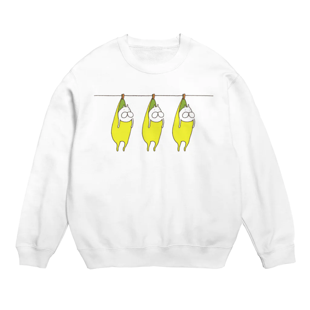 くらきち ONLINE SHOPのねこタイツの洗濯 バナナ Crew Neck Sweatshirt