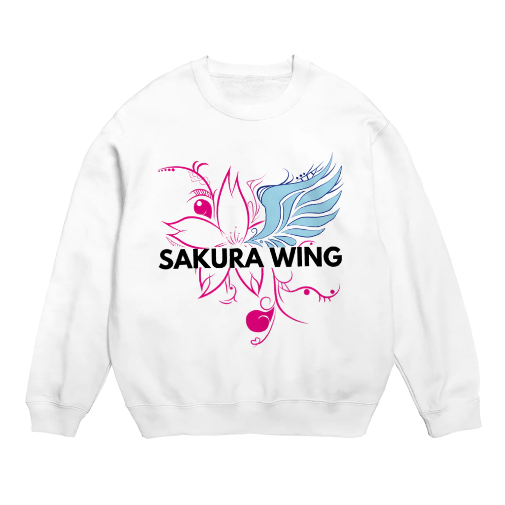 SAKURA WING LLC.のSAKURA WINGnewロゴ Crew Neck Sweatshirt