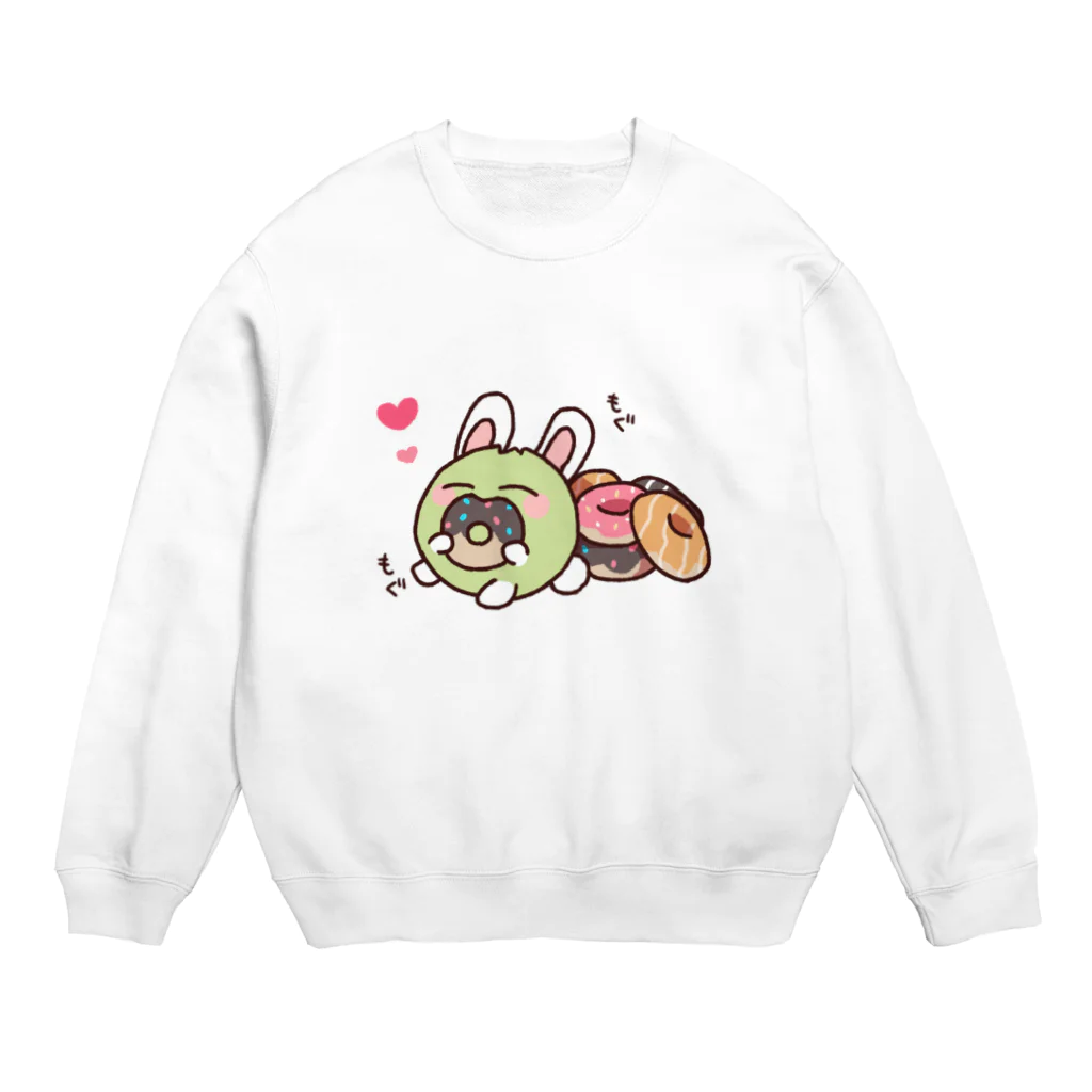 わすれもののうさキャベ天然水  もぐもぐ Crew Neck Sweatshirt