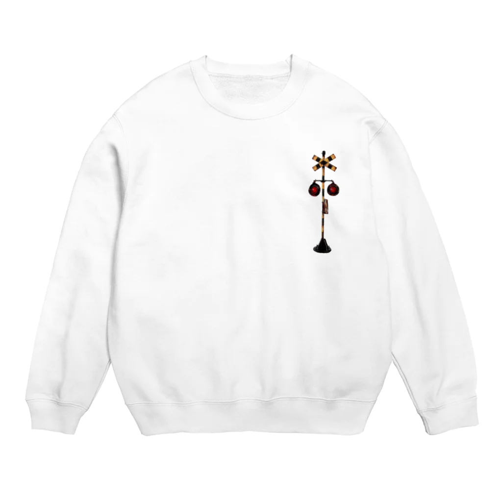 八崎ここの踏み切り Crew Neck Sweatshirt