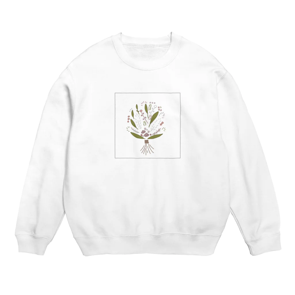 m.のドライフラワー（ピンク） Crew Neck Sweatshirt