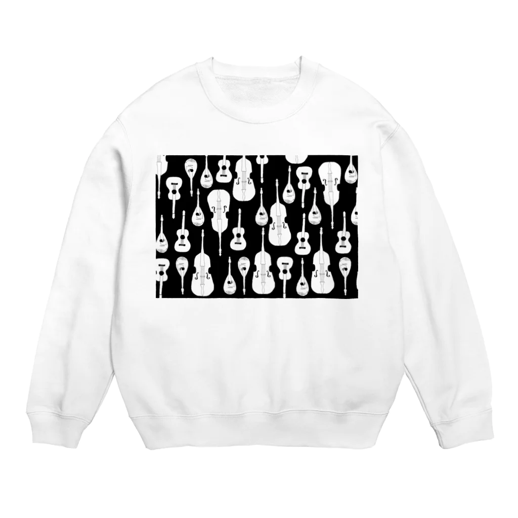 東風のマンドリンオーケストラ(black) Crew Neck Sweatshirt