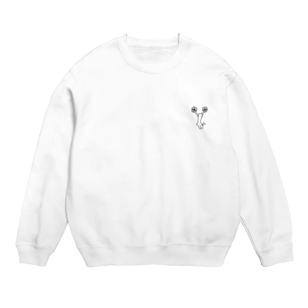 ChellChellCheerのチア　Cジャンプ　モノクロ Crew Neck Sweatshirt