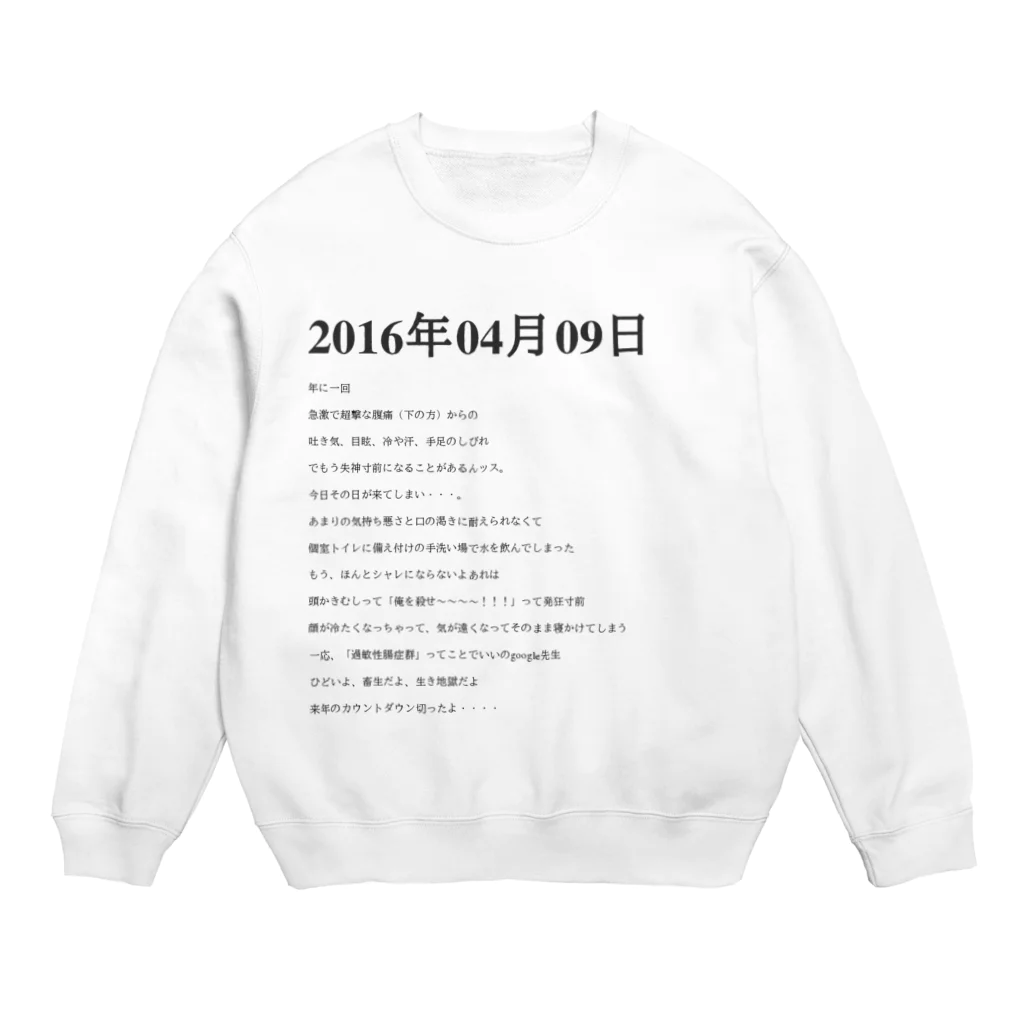 誰かが書いた日記の2016年04月9日16時24分 Crew Neck Sweatshirt