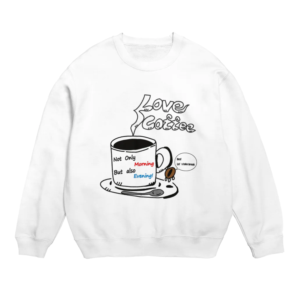 ✨Abemasa goods✨のLove coffee ☕︎ Crew Neck Sweatshirt