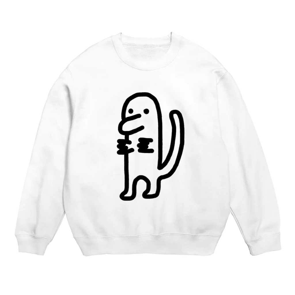 akirakunのぼくはカモノハシ Crew Neck Sweatshirt