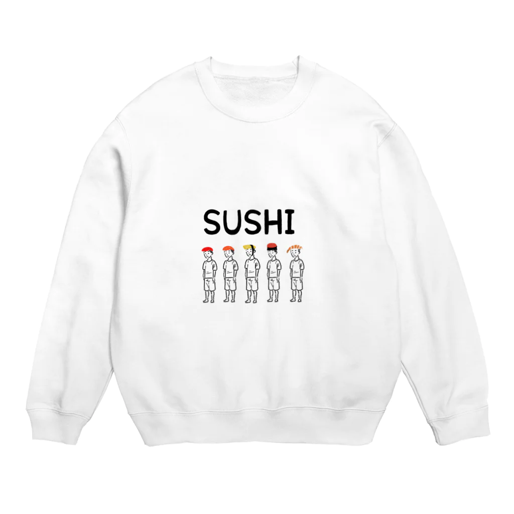 ざきおのお寿司リーゼント Crew Neck Sweatshirt